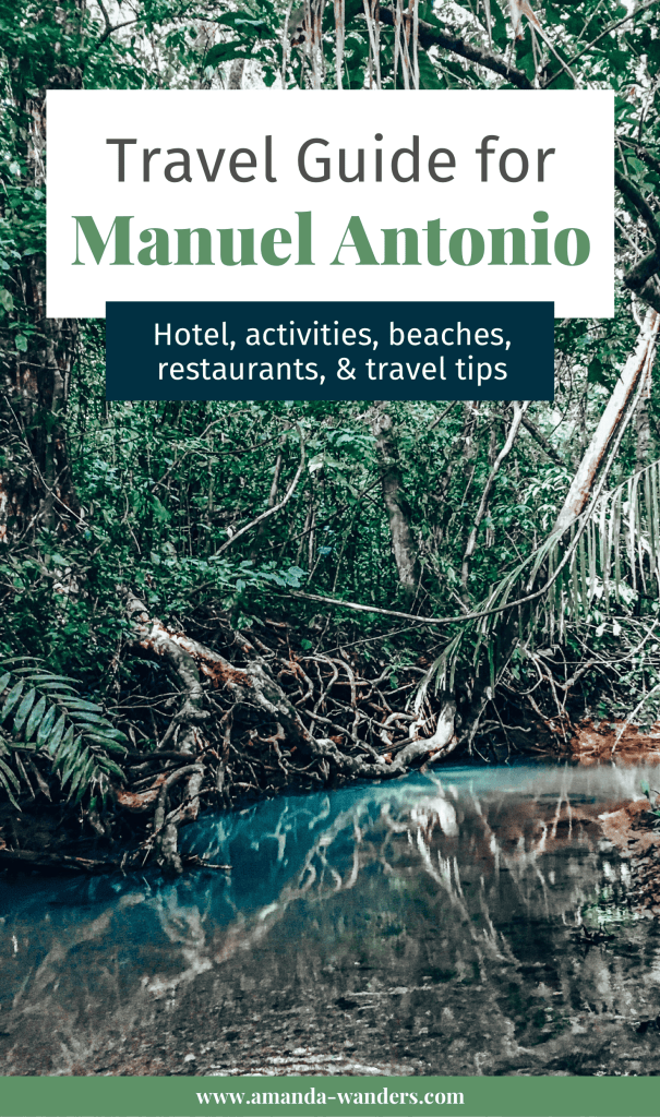 Pinterest cover for Manuel Antonio Travel Guide blog post